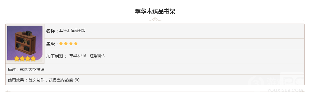原神家具萃华木臻品书架图鉴大全