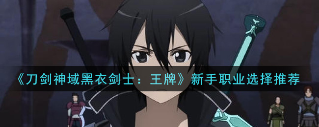 刀剑神域黑衣剑士:王牌新手职业选择推荐