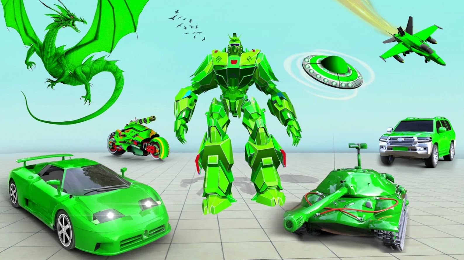安卓飞龙变形金刚机器人游戏官方版(flying robot car transform games) v2.4app