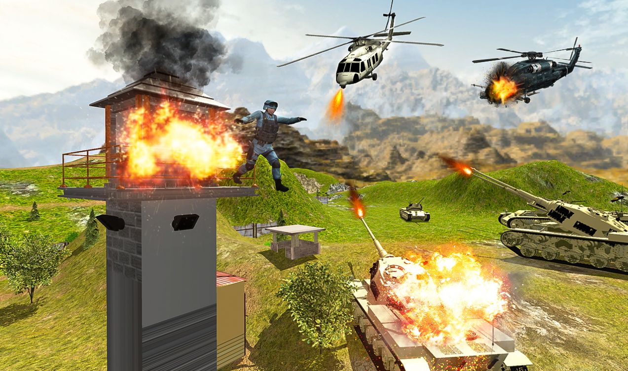 安卓武装直升机战争模拟器游戏中文版（helicopter shooting strike 3d） v1.10app