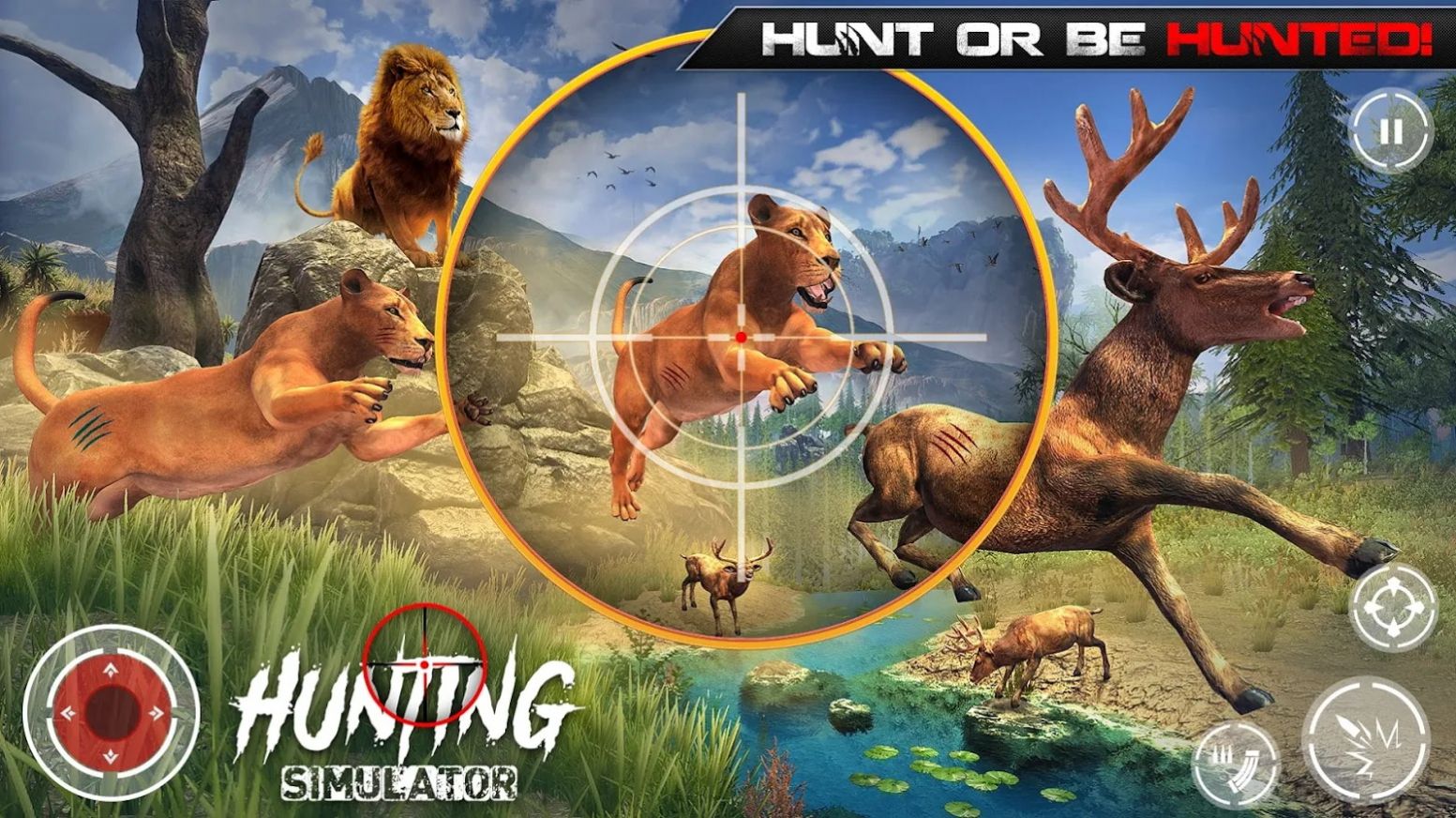 安卓侏罗纪恐龙狩猎狙击游戏中文最新版（wild animal hunting） v1.32软件下载