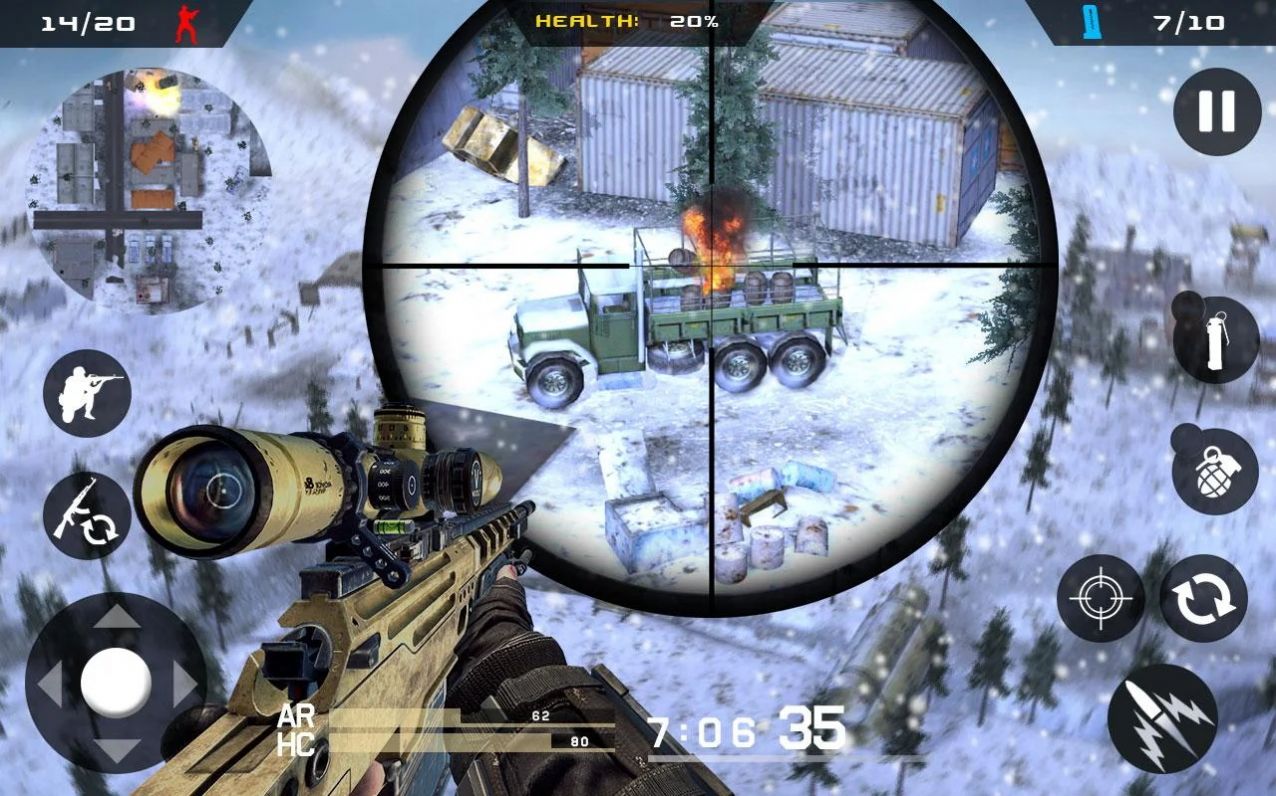 安卓使命战争战区游戏中文最新版（winter mountain sniper） v1.2.9软件下载