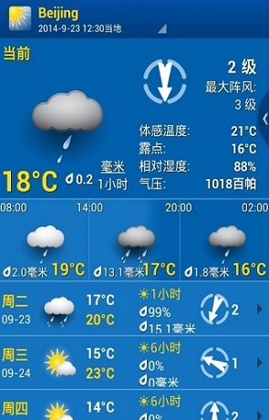 安卓专业天气预报中文版(weatherpro)app